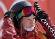 Freestyle Skiing - Pyeongchang 2018 Winter Olympics - Women's Ski Halfpipe Qualifications - Phoenix Snow Park - Pyeongchang, South Korea - February 19, 2018 - Cassie Sharpe of Canada looks on. REUTERS/Mike Blake