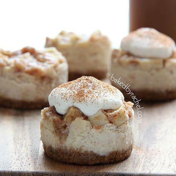 Mini Apple Pie Cheesecakes with Brown Sugar Whipped Cream