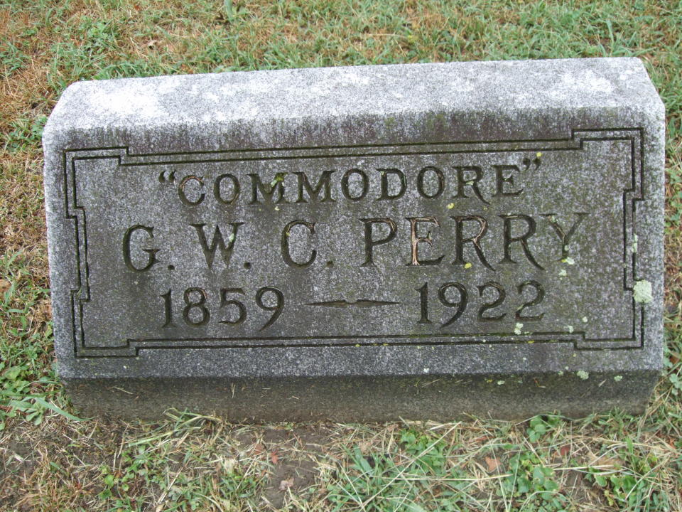 The headstone for the G.W.C. Perry in Grandview Cemetery.