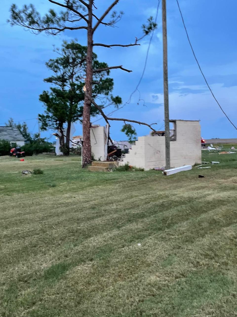 An EF1 tornado hit Smith Island, Maryland, on Thursday, Aug. 4, 2022. Homes and buildings were destroyed.