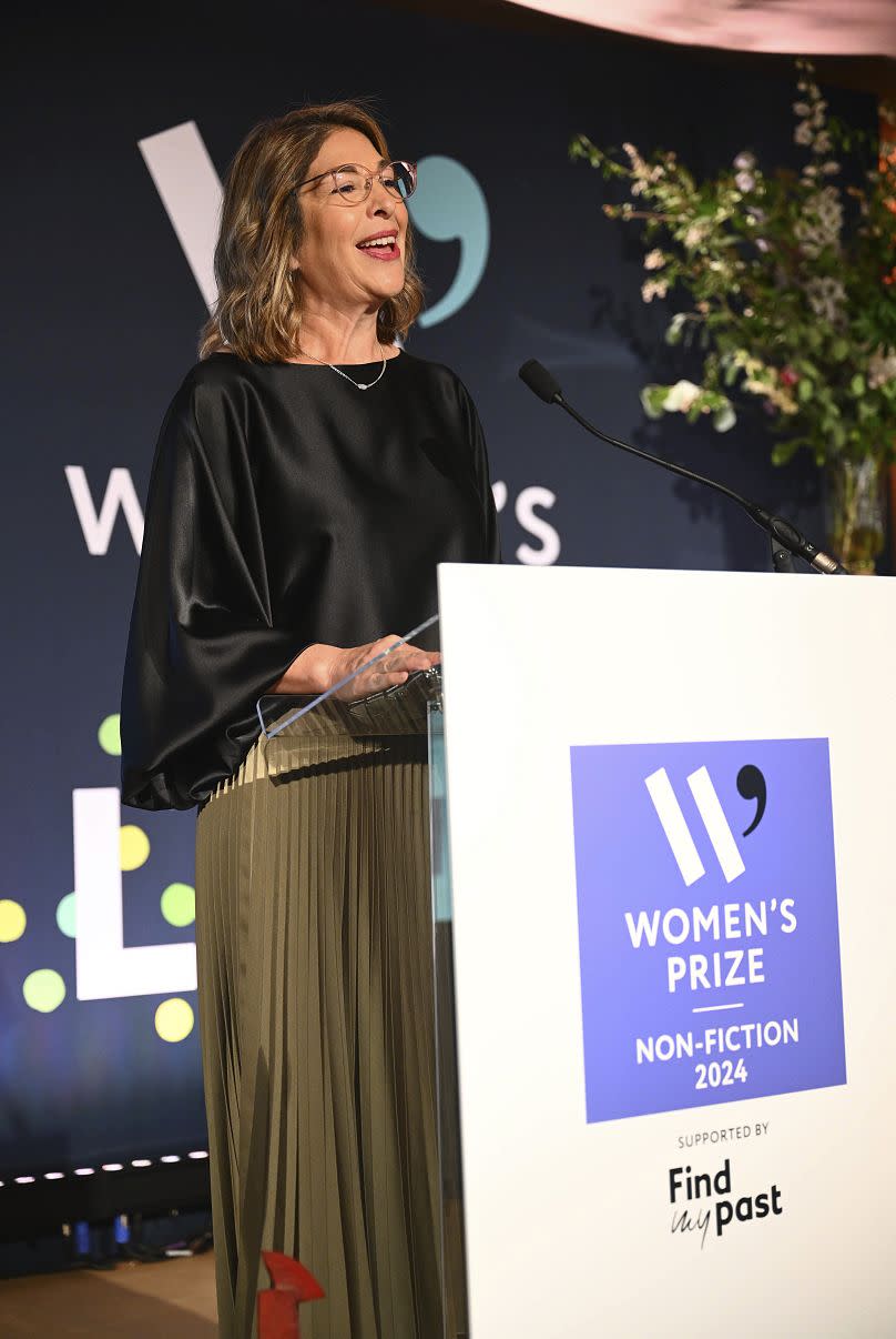 Naomi Klein announced as the winner of the 2024 Women's Prize for Non-Fiction, taking place at Bedford Square Gardens, in London,- 13 June 2024