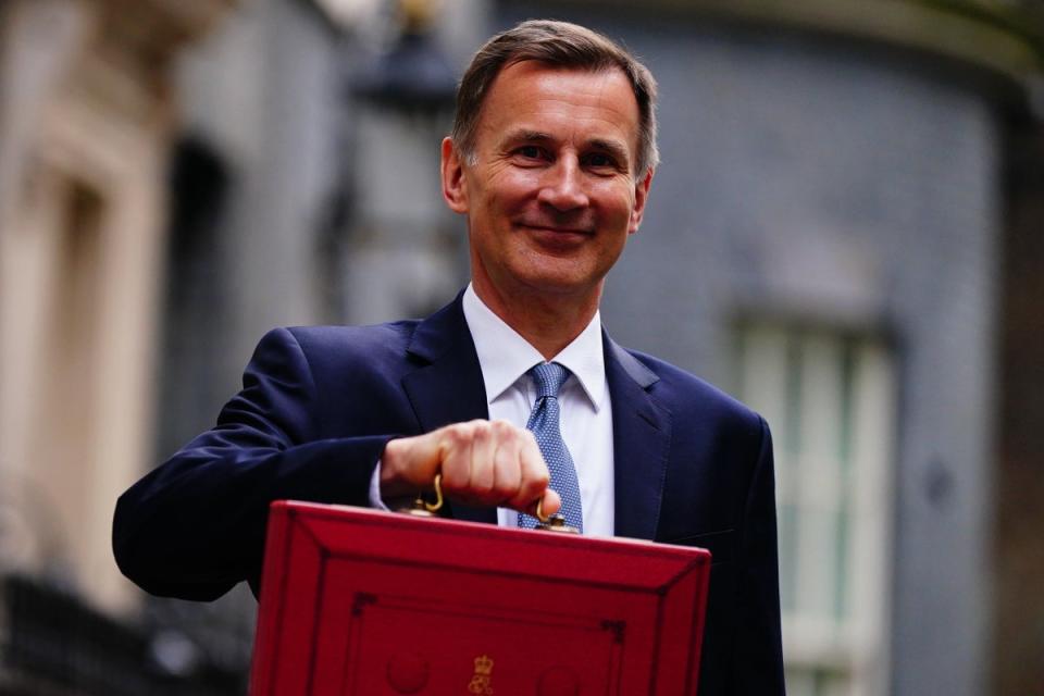 Chancellor of the Exchequer Jeremy Hunt delivered his Budget on Wednesday (Victoria Jones/PA) (PA Wire)