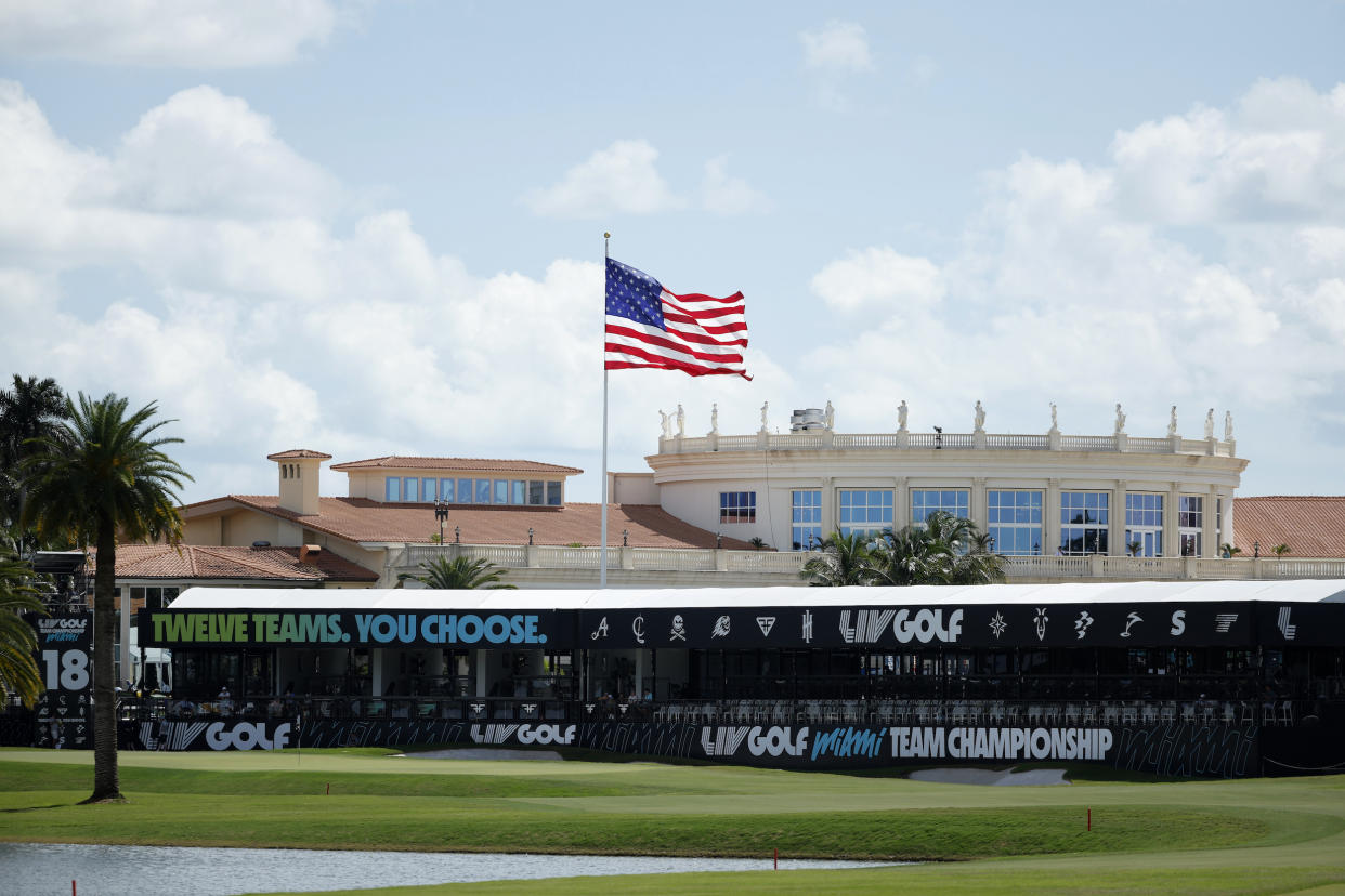 The 18th green at Trump National Doral in Miami. (Cliff Hawkins/Getty Images)