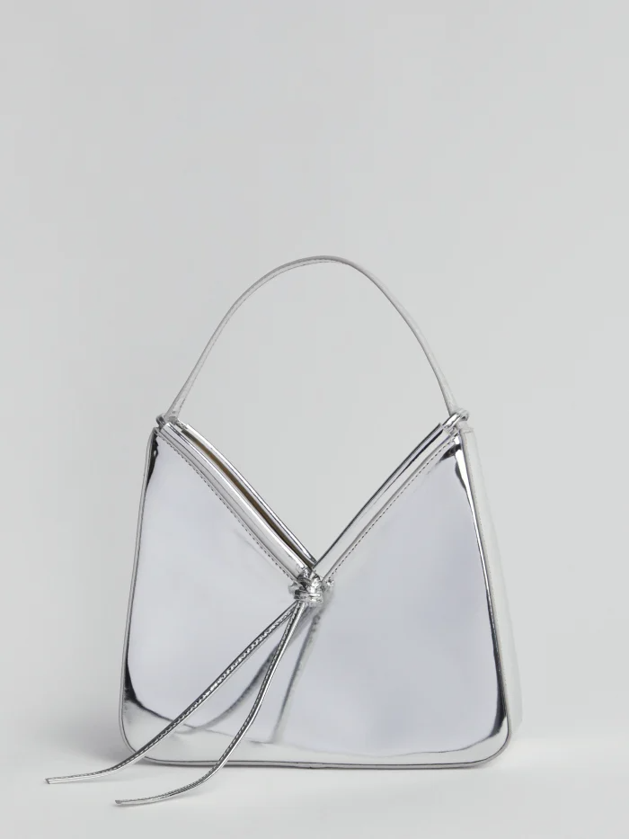 Reformation Medium Chiara Convertible Bag Silver