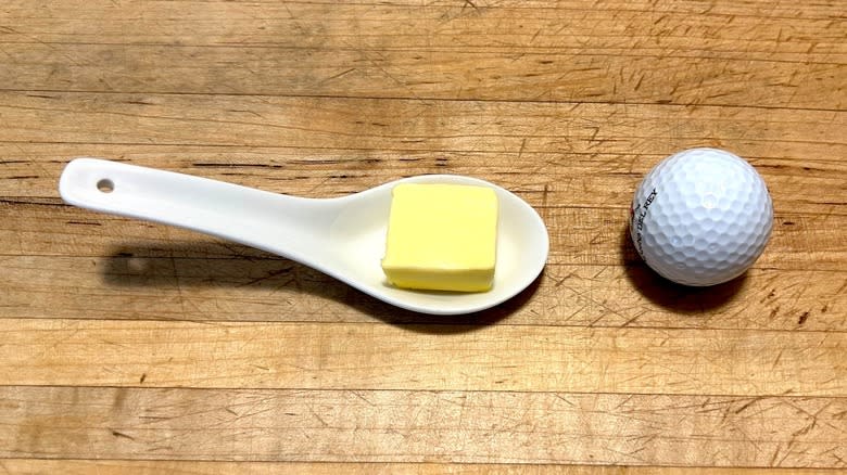 Butter and golf ball