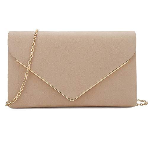 2) Faux Suede Clutch Bag