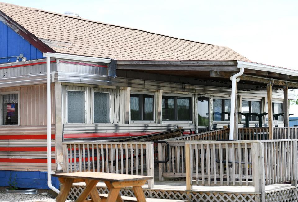 The diner at Southbridge Airport is shown in May.