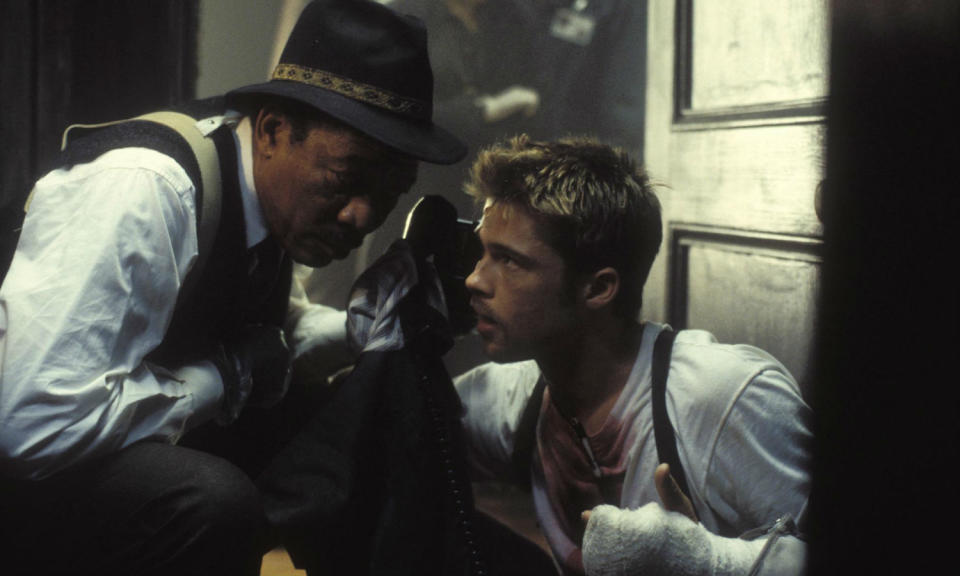 Morgan Freeman and Brad Pitt in Se7en (credit: New Line Cinema)
