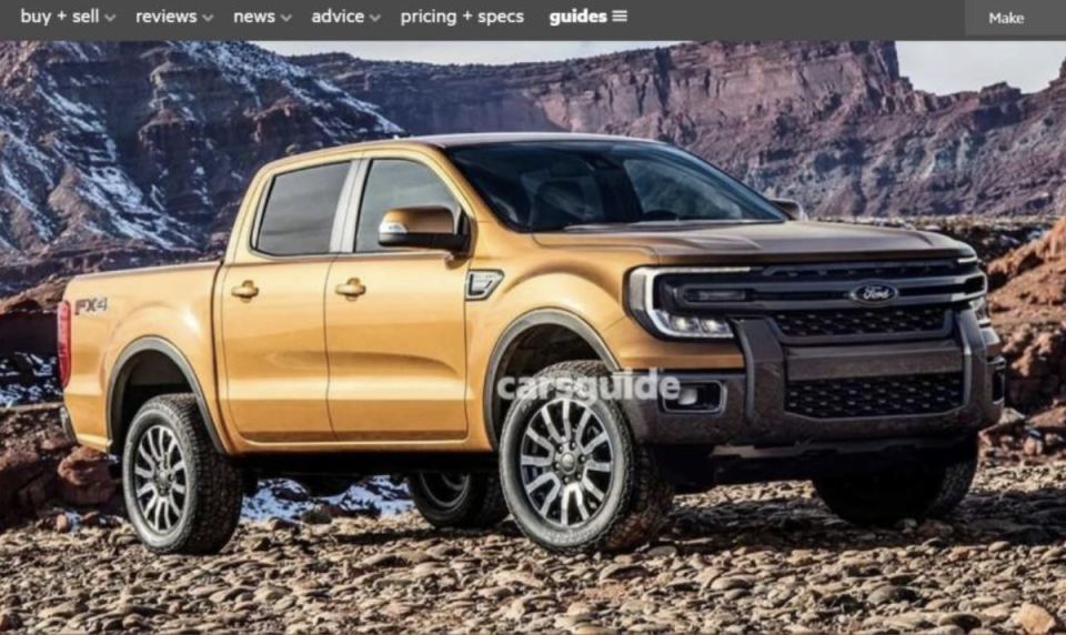 外媒先前釋出新一代 Ford Ranger 外觀預想圖。（圖翻攝自Kolesa.ru）