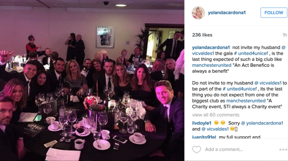 ​Victor Valdes&#39; Manchester United career has taken what appears to be one final ugly turn after the player&#39;s wife blasted the club on Instagram - for not inviting the player to a charity dinner on Sunday night. Reports have suggested over the weekend from ESPN that the player is close to leaving United via cancellation of his contract, but his banishment from first team affairs by Louis van Gaal has stretched far enough for the club to not invite the player to Sunday&#39;s #United4Unicef dinner....