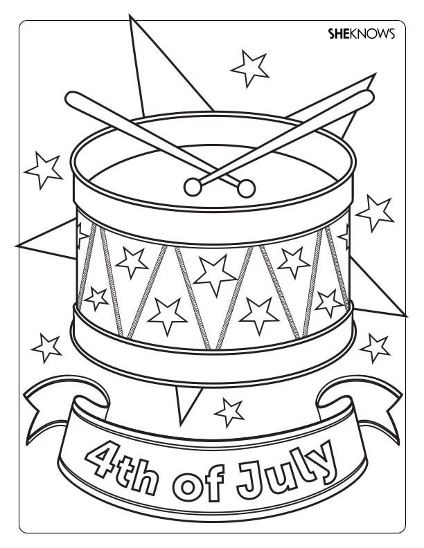 Printable 4th of July Coloring Page – Hey, Let's Make Stuff