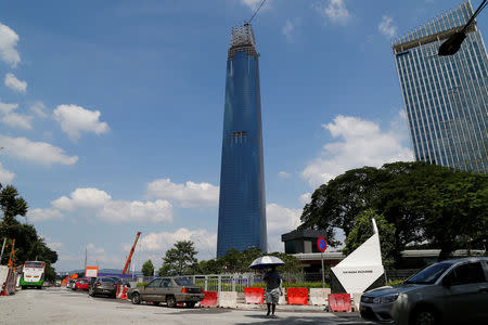 A view of the The Exchange 106 (formerly TRX Signature Tower) currently under construction in Kuala Lumpur, Malaysia June 3, 2018. Picture taken June 3, 2018. REUTERS/Lai Seng Sin