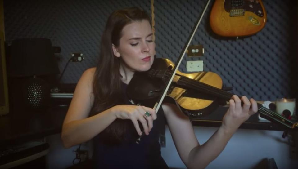 Rachel Bostock performing The Last Post. Source: YouTube/ Rachel Bostock