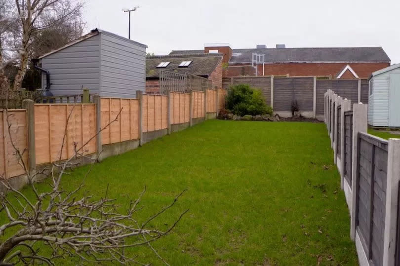 The back garden had been transformed -Credit:BBC