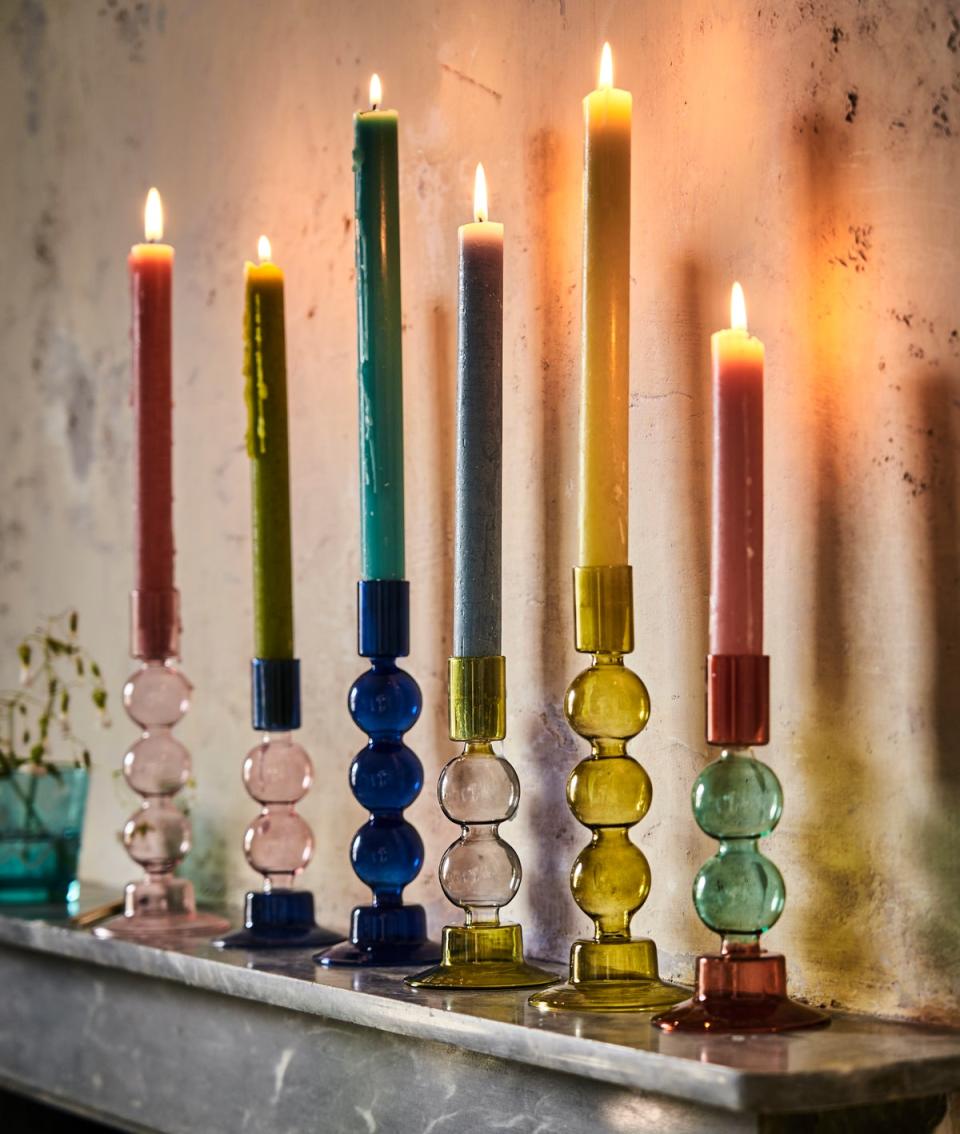 Graham and Green’s colourful, curvy, maximalist candlesticks (Graham and Green)