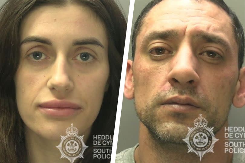 Police custody photos of Cerys Horlick (left) and Benjamin Constance