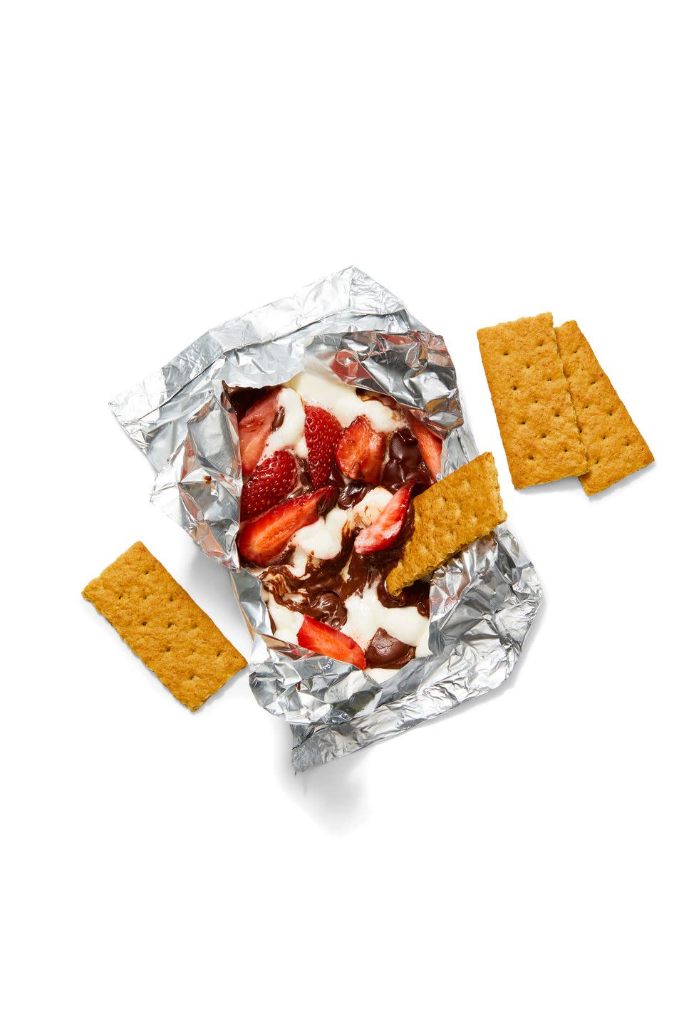 <p>Grill marshmallows, chocolate chips and strawberries for a gooey, summer-friendly dessert!</p><p><em><a href="https://www.goodhousekeeping.com/food-recipes/a27544231/smores-dip-foil-packs-recipe/" rel="nofollow noopener" target="_blank" data-ylk="slk:Get the recipe for S'mores Dip Foil Packs »;elm:context_link;itc:0;sec:content-canvas" class="link ">Get the recipe for S'mores Dip Foil Packs »</a></em></p>