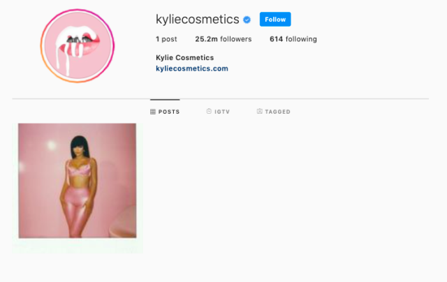 Something is coming - Kylie Jenner erases her Kylie Cosmetics Instagram page