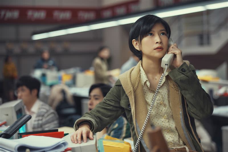 江宜蓉在《模仿犯》飾演女記者。（圖／Netflix提供）