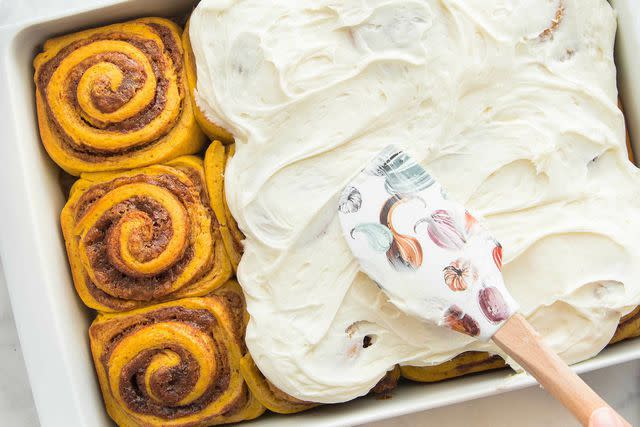 Cinnamon Roll Muffins with Cream Cheese Icing - Cambrea Bakes