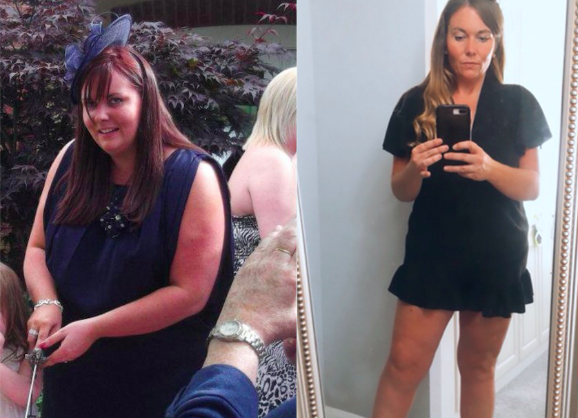 Rebecca Heasman looks unrecognisable after her six stone weight loss. (Caters)