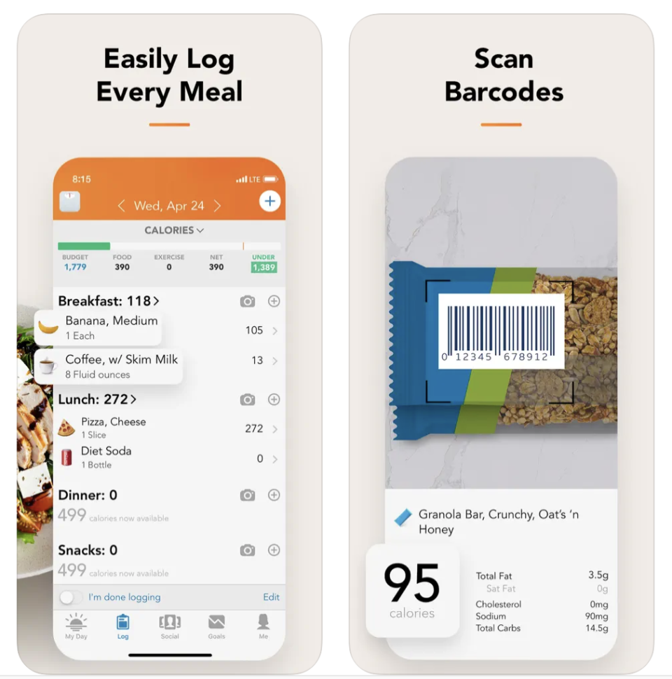 loseit calorie counter is one of the best food tracking apps for weight loss