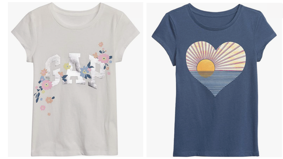 GAP Camiseta estampada de manga corta para niña. (Foto: Amazon)