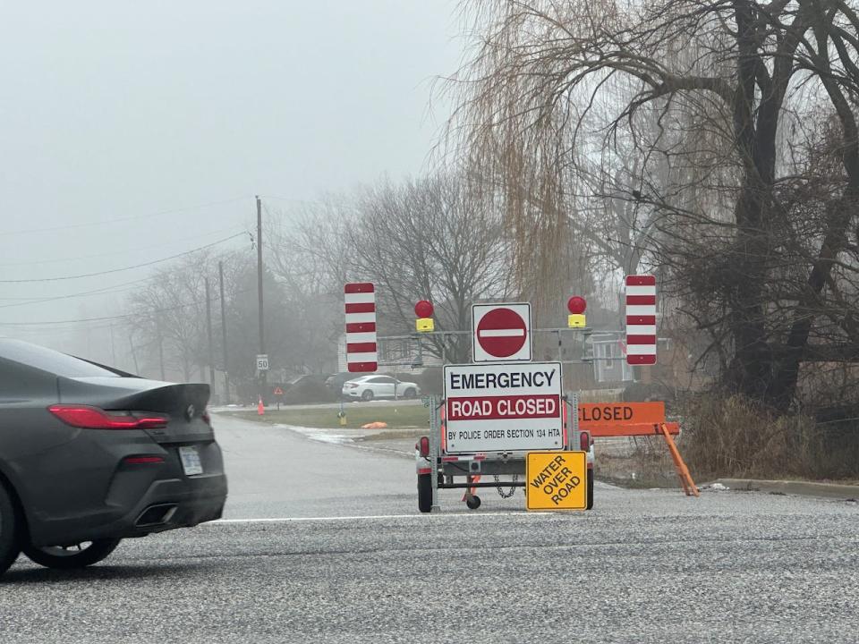 Flooding in Lakeshore led to a road closure on Friday, Jan. 26, 2024.