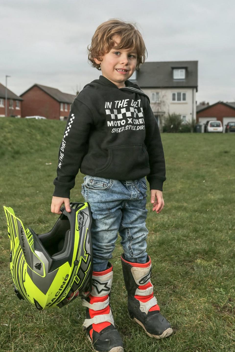 Rivers Mathias pictured near home in Worcester (Joseph Walshe / SWNS)