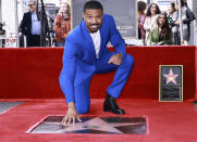 <p><a href="https://people.com/tag/michael-b-jordan/" rel="nofollow noopener" target="_blank" data-ylk="slk:Michael B. Jordan;elm:context_link;itc:0;sec:content-canvas" class="link ">Michael B. Jordan</a> is honored with a star on the Hollywood Walk of Fame on March 1.</p>