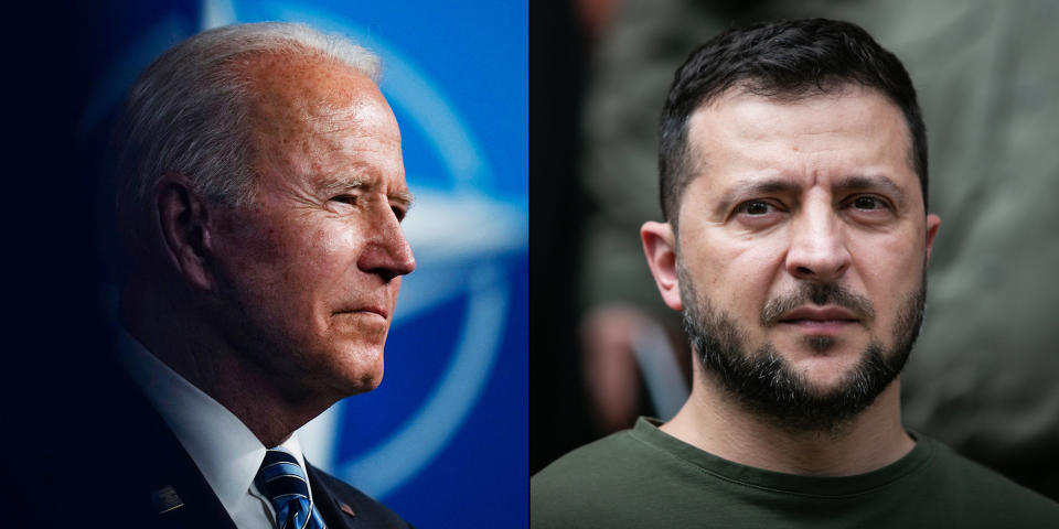 President Joe Biden and Ukrainian President Volodymyr Zelenskyy. (Getty Images file)