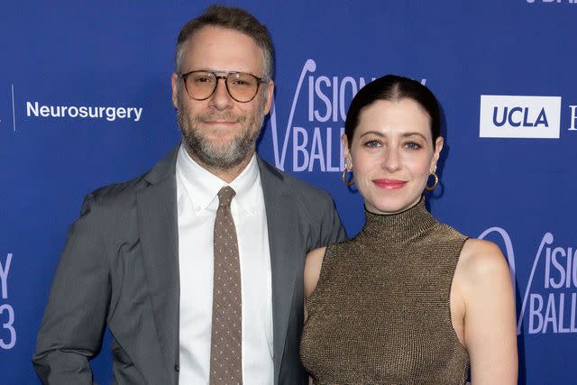 <p>Elyse Jankowski/Getty </p> Seth Rogen and Lauren Miller Rogen attend the UCLA Department of Neurosurgery's 2023 Visionary Ball at The Beverly Hilton on October 11, 2023 in Beverly Hills, California.