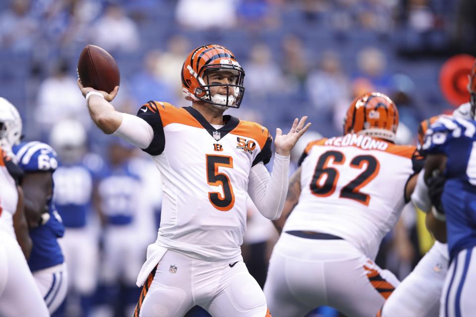 AJ McCarron has agreed to a two-year deal with the Buffalo Bills. (Getty Images)