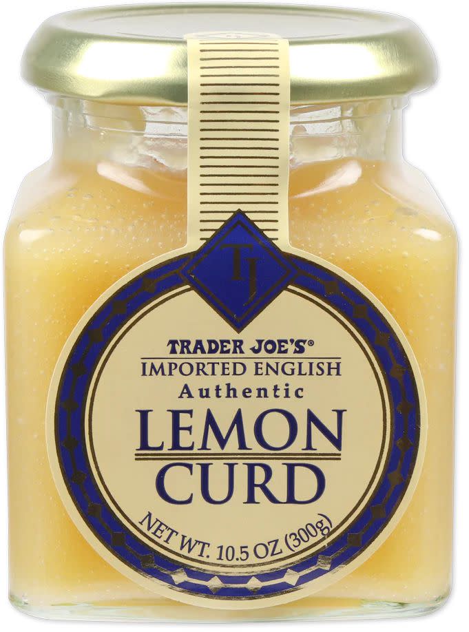 Bottle of Trader Joe's lemon curd