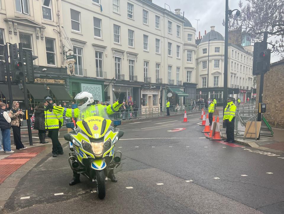 There were lots of policemen working coronation day.