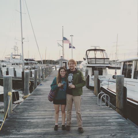 <p>Senora May Instagram</p> Tyler Childers and his wife Senora May pose for a picture by the water