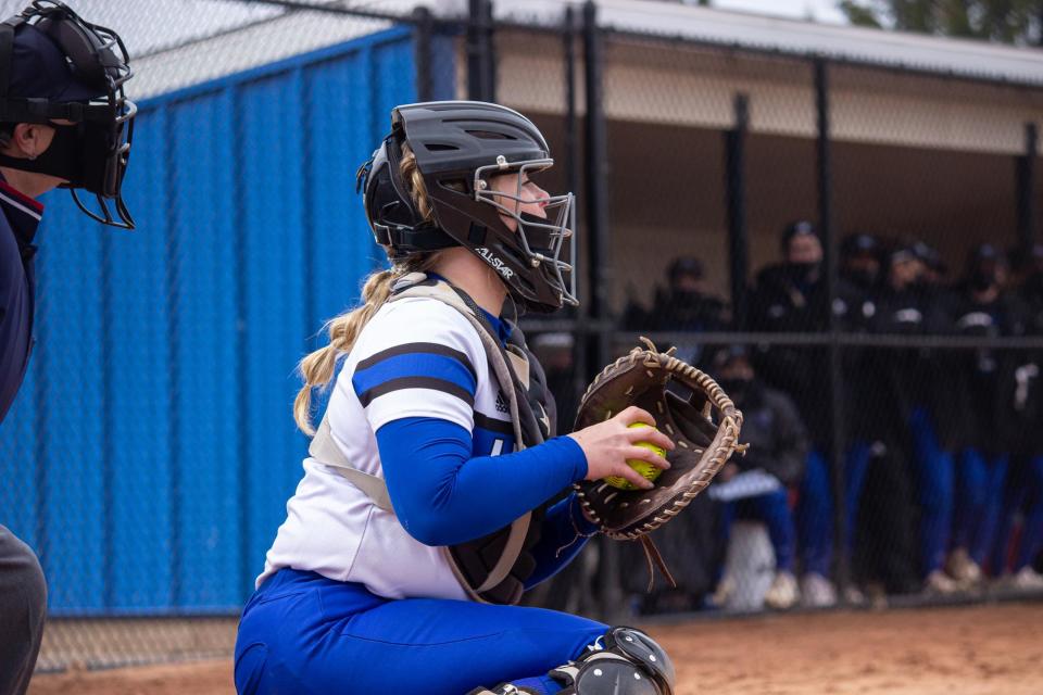 GVSU's Morgan Wagner behind the plate