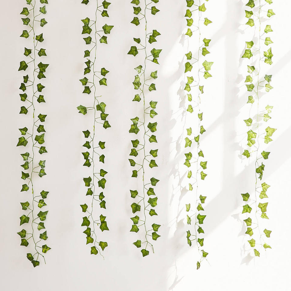 <p>Help young cousins, siblings, or kids decorate their first apartment or dorm room with a string of faux vines. These verdant garlands transform any corner of their personal space into a dreamy, ivy-strung nook, perfect for studying, working remotely, or cozying up with a good book (no plant care required). <a href="https://click.linksynergy.com/deeplink?id=93xLBvPhAeE&mid=43176&murl=https%3A%2F%2Fwww.urbanoutfitters.com%2Fshop%2Fdecorative-vines-set&u1=RS29GiftsUnder25ThatStillFeelSpecialmseaverGifGal2600819202011I" rel="nofollow noopener" target="_blank" data-ylk="slk:$14, urbanoutfitters;elm:context_link;itc:0;sec:content-canvas" class="link ">$14, urbanoutfitters</a></p>