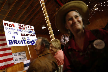 Supporters attend a campaign event held for Republican candidate for U.S. Senate Judge Roy Moore in Fairhope, Alabama, U.S., December 5, 2017. REUTERS/Jonathan Bachman