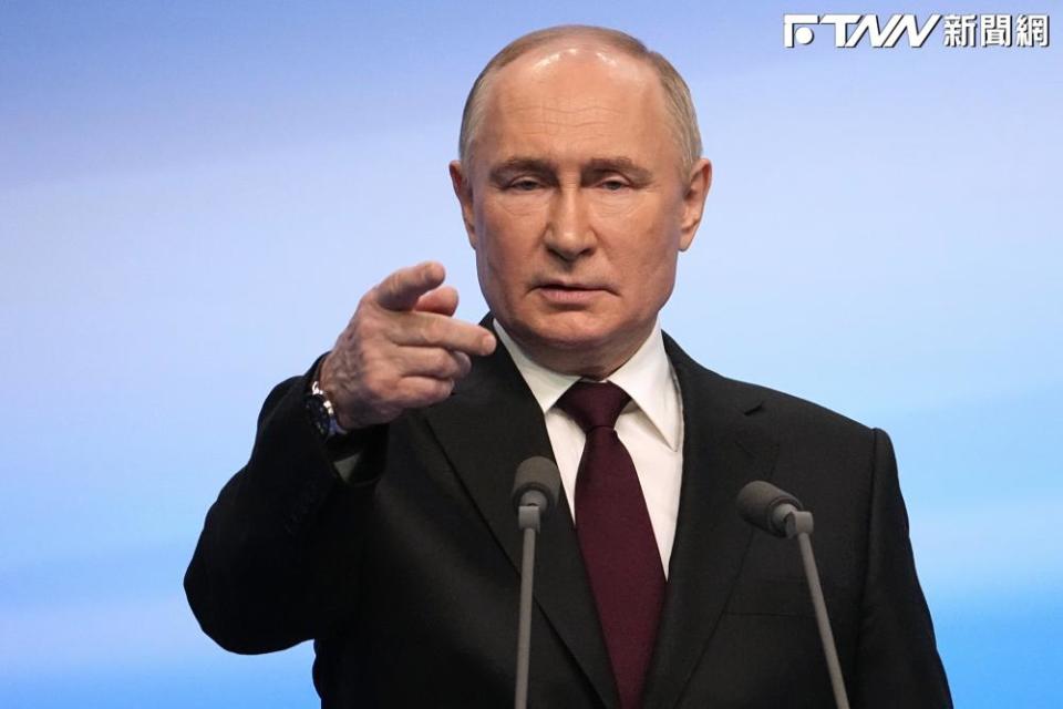 普丁獲得87.17％得票率，成功勝選連任俄羅斯總統。（圖／美聯社）