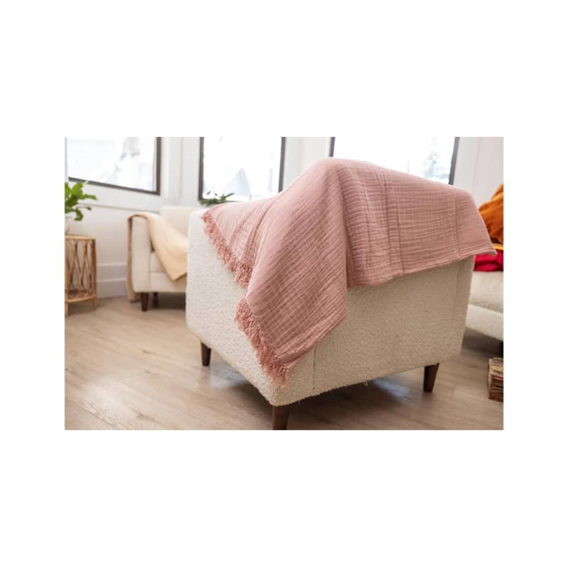 Oversized Fringe Breeze Throw