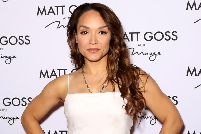 <p>Gabe Ginsberg/Getty</p> Mayte Garcia in Las Vegas in August 2019