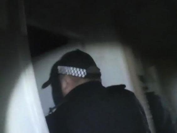 Police officers in Kent carry out a raid on a county lines suspect’s property (Kent Police)