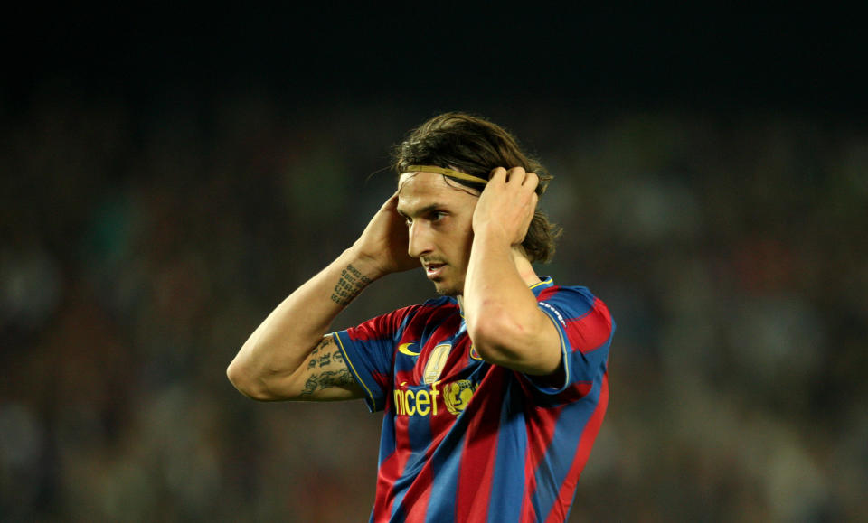 Zlatan Ibrahimovic had a rough go at Barcelona. (Photo by Stephen Pond - PA Images via Getty Images)