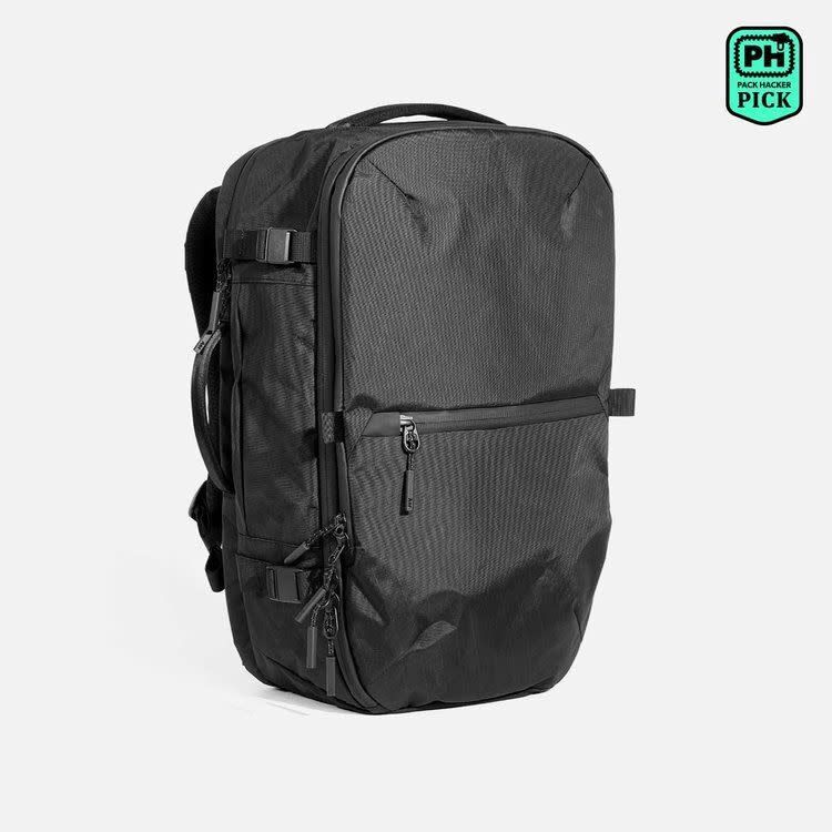 <div><p>"[My favorite bag is the] AER travel pack — depends on how much I need to take. Mostly I pack clothes, cords, Kindle, portable speaker, water bottle, occasional iPad or laptop." — u/nanerpoodin, a Redditor at r/onebag</p><p><a href="https://go.skimresources.com?id=74679X1524629&xs=1&xcust=CarryOnTravelBags-UciliaWang-12-15-22-6896599&url=https%3A%2F%2Fwww.aersf.com%2Ftravel-pack-3-xpac-black" rel="noopener" target="_blank" data-ylk="slk:$275 at AER;elm:context_link;itc:0;sec:content-canvas" class="link "><i>$275 at AER</i></a></p></div><span> AER</span>