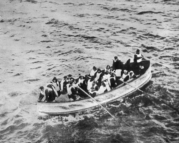 Sinking of the Titanic April 1912: lifeboat of the Titanic, seen from the deck of the ship Carpathia  (Photo by ullstein bild/ullstein bild via Getty Images)