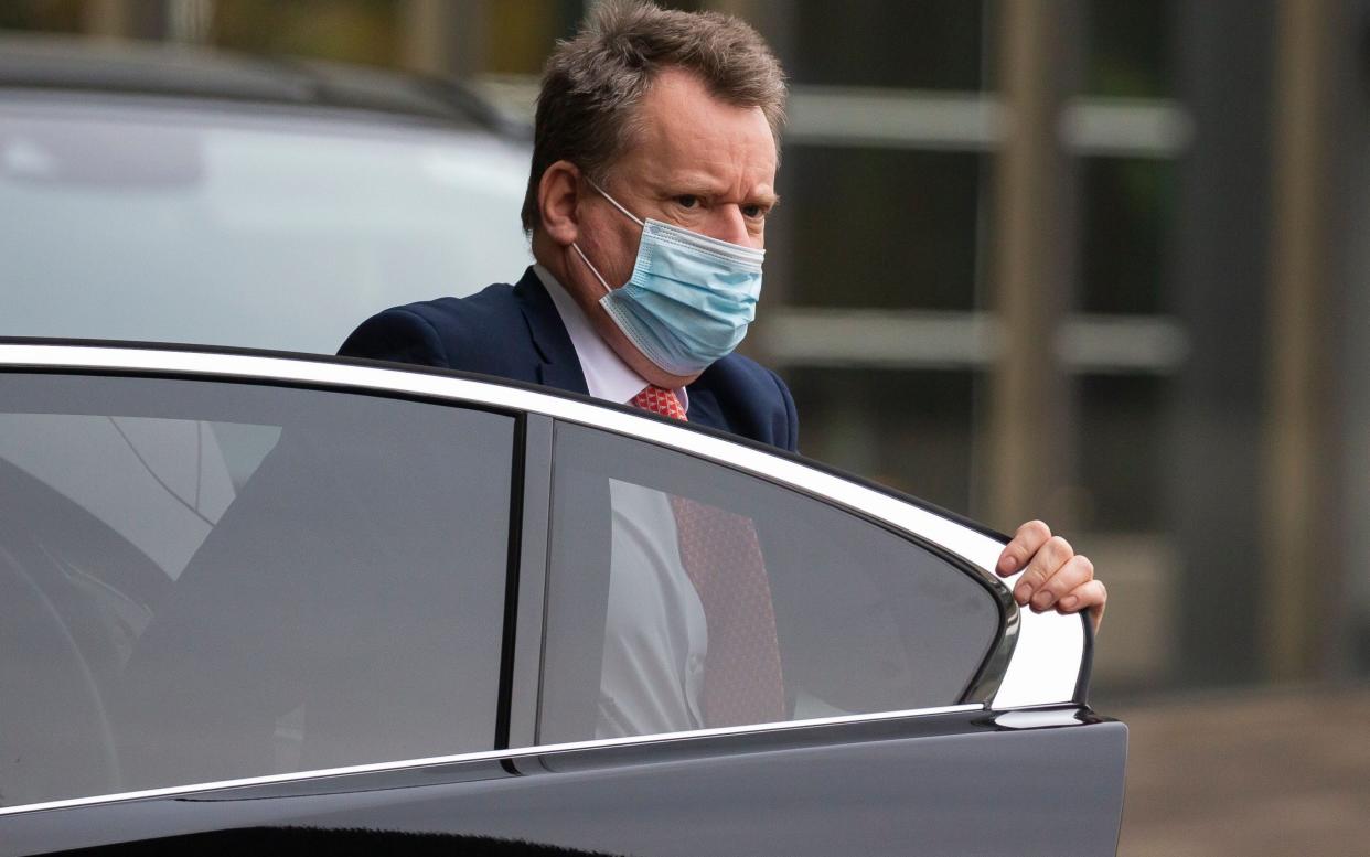 The UK's chief negotiator, David Frost, arrives for talks in Brussels on Sunday - Julien Warnand/EPA-EFE/Shutterstock