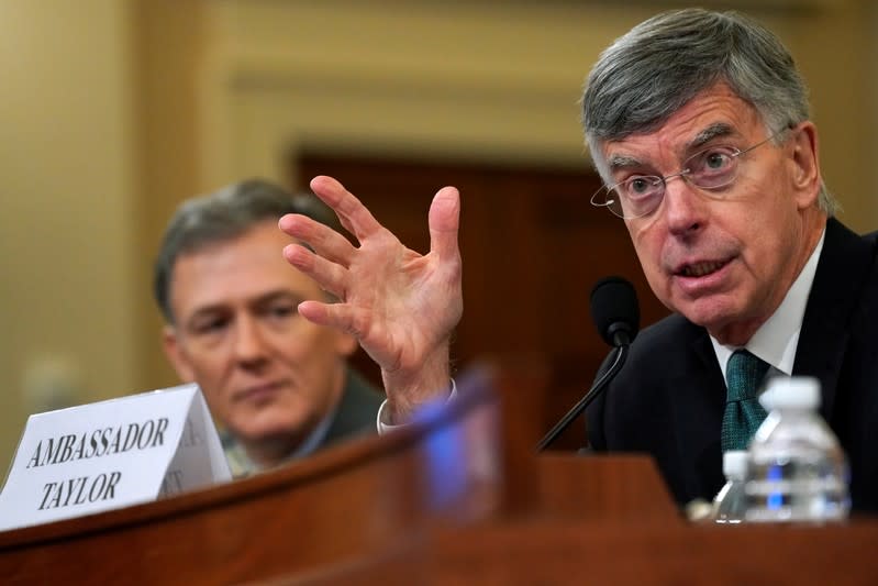 Ambassador Bill Taylor testifies as House Intelligence Committee holds hearing on Trump impeachment inquiry on Capitol Hill in Washington