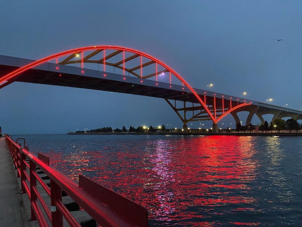 On Sunday, the Daniel Hoan Memorial Bridge, as well as landmarks, fire service organizations, businesses and homes nationwide were illuminated red to "Light the Night" to show support for fallen firefighters.