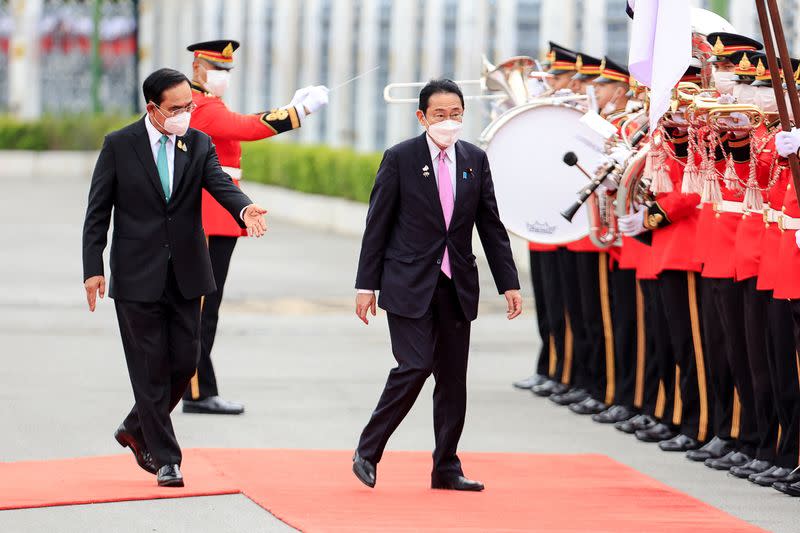 Japan's PM Fumio Kishida meets with Thailand's PM Prayuth Chan-ocha, in Bangkok